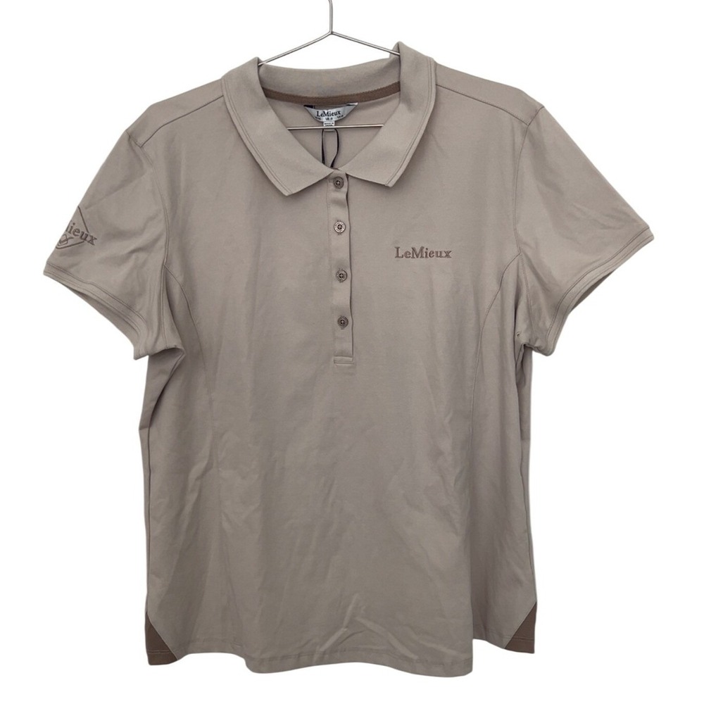 LeMieux Classique Polo Shirt in Stone New With Tags size 14US 18UK